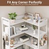 Corner Bookshelf, 5 Tier Convertible Corner Book Shelf, L Shaped Storage Display Shelf for Home Office, Living Room, Study Room Office - 3 of 4