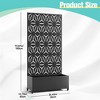 TOAOTBNBO Metal Raised Garden Bed with Star Pattern, Outdoor Planter Box with Wheels, Modern Privacy Screen for Garden and Patio - 3 of 4