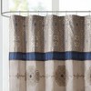 PAGED Jacquard Embroidered Shower Curtain,Shower Curtains with 12 Button Holes for Bathroom,Machine Washable - 3 of 4
