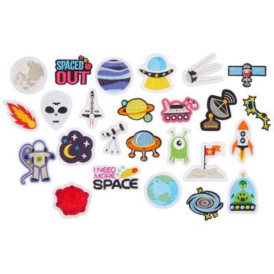 Bright Creations 25 Pieces Iron On Space Patches for Clothing