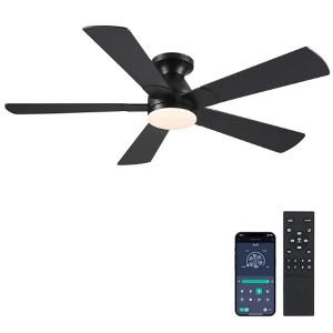 52 Inch Flush Mount Ceiling Fan with 5 Blades - 1 of 4