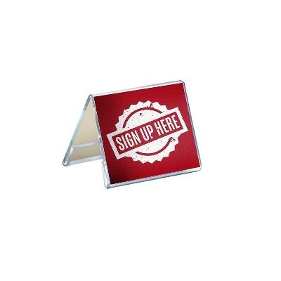 Clear Acrylic Two-Sided Landscape Desktop Holder, 4.25 x 5.5 inches