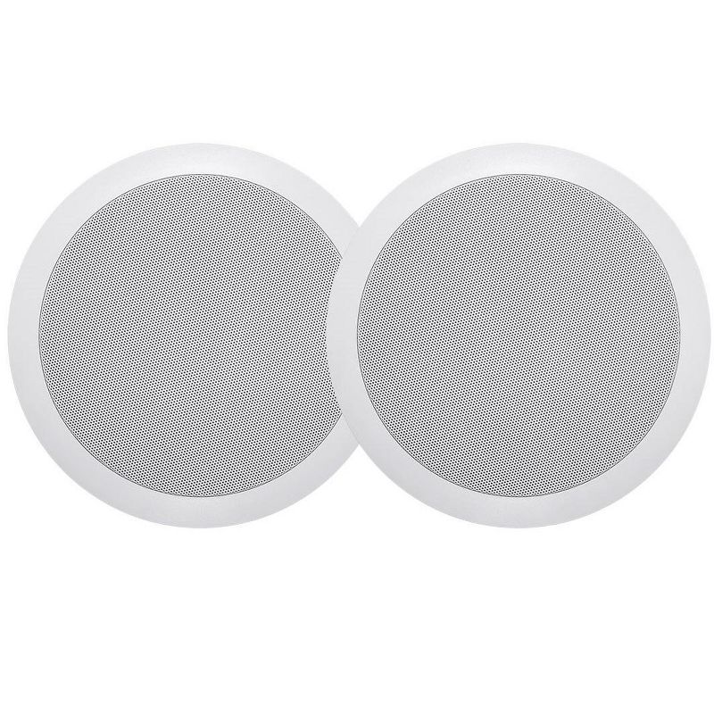 Monoprice 2-Way Polypropylene Ceiling Speakers - 6.5 Inch (Pair) With Paintable Grille - Aria Series, 2 of 7