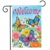 Spring Butterflies Welcome Garden Flag Floral 18" x 12.5" Briarwood Lane - 2 of 4