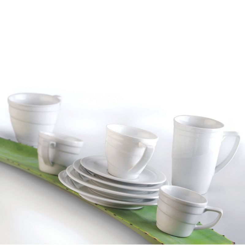 BergHOFF Essentials Porcelain Drinkware Set, Tea Cups, Saucers, White, 4 of 5