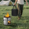 VEVOR Camping Rocket Stove, Wood Burning Portable Rocket Stove with Carrying Bag for Backpacking, Stainless Steel, Single Door, Burn Wood, Silver - 2 of 4