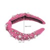 Unique Bargains Women's Knotted Simulated Pearl Rhinestones Headband 1.18" Wide 1Pc - 4 of 4