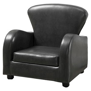 Kids Leather Upholstered Club Chair - Gray - EveryRoom