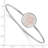 Black Bow Jewelry Sterling Silver Delta Zeta Greek Life Bangle Bracelet 7 Inch - 2 of 3