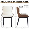 Dining Chairs Set of 2 - PU Leather Seats with High Resilience Sponge, Comfortable Comedor Sillas for Kitchen & Country Home - 4 of 4