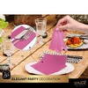 SparkSettings Pink Beverage Napkins, 5” x 5” 2 Ply Paper Napkins, Pack of 100 - 3 of 4