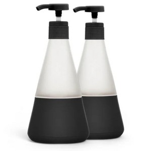 LunaLulinlk Dish Soap Glass Dispenser, Shatter Resistant, Matte Black, 2 Pack, 14 oz - 1 of 4