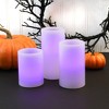 LumaBase Battery-Operated Multifunction Wax LED Candles, Round - Set of 3 - 3 of 4