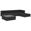 vidaXL Patio Lounge Set Set of 5 Black - 3 of 4
