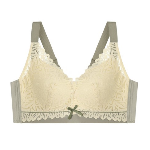 Lace Bras for Women No Underwire Wireless Bralettes for Women Full Coverage  Smooth Everyday Push Up Bra Breathable, Beige, Large : : Clothing,  Shoes & Accessories