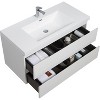 NicBex Floating Bathroom Vanity with Sink,Bathroom Sink Vanity with Basin and 2 Drawers,24/30/36/42 inch Bathroom Sink Cabinet,Oak/White - 4 of 4