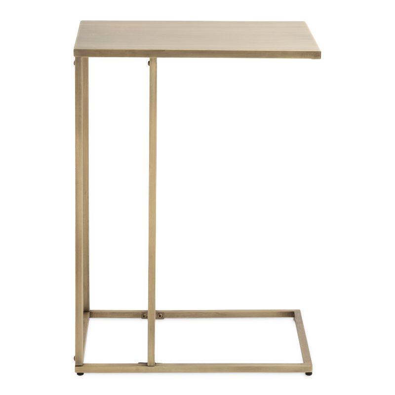 Kate and Laurel Lockhardt Rectangle Metal C Table, 19x13x27, Gold, 5 of 10