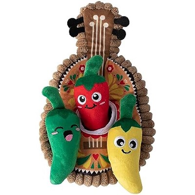 Fringe Studio Plush Dog Toy Set, Interactive Hide and Seek Play, Fiesta Till You Siesta, Pet Shop Collection (289226)