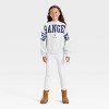 Girls' Disney Minnie Mouse Los Angeles Fleece Crewneck Graphic Sweatshirt - Gray - 4 of 4
