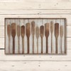 47.2" x 28" Wood Framed Raised Paddles Wall Canvas Art - Storied Home: MDF Embossed Nautical Decor - 4 of 4