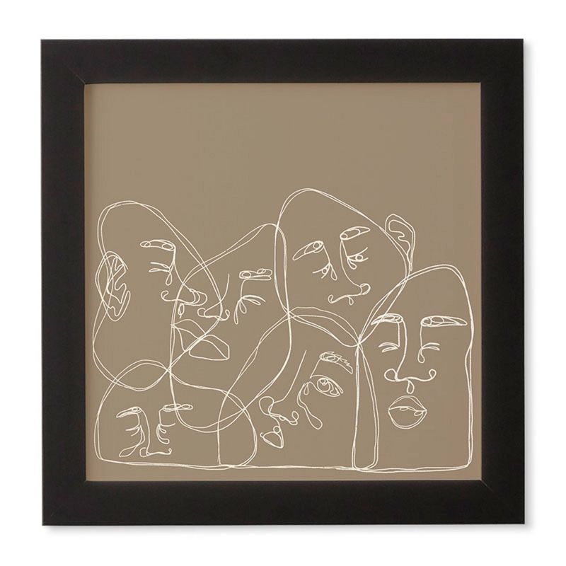 Simone Cotton Unrequited Love Framed Wall Canvas Black/Brown - Deny Designs, 4 of 6