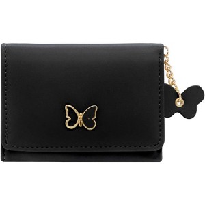 FATMOON Wallet for Women- Fashionable Butterfly PU Leather Wallet - Easy to Use Small Card Holder with ID Window,Perfect for Daily Use and Gift - 1 of 4