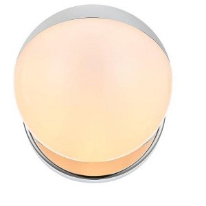 Elegant Lighting Majesty 1 light Chrome and frosted white Bath Sconce - 1 of 4