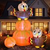 Joyfy 6 FT Thanksgiving Pumpkin Turkey Inflatable Stacking, Blow Up Outdoor Decorations With Built-in LED, Halloween Inflatable Decorations - 2 of 4