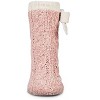 Memoi Women's Cozy Ballerina Plush Lined Slipper Sock Shorties Pink 9-11 - 2 of 3