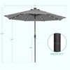 Sonkuki 9 ft LED Round Solar Lighted Patio Market Umbrella - 3 of 4