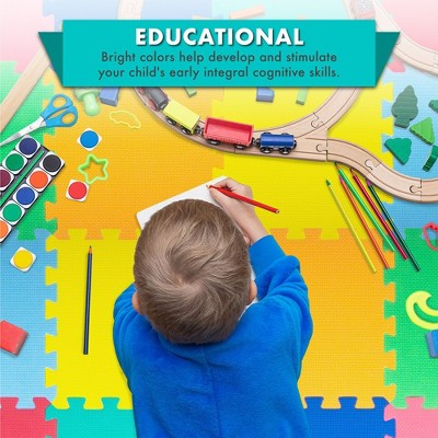 ProSource Multicolor EVA Foam Kids Play Mat, 48" x 48"