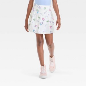 Girls' Hello Kitty & Friends Pleated Woven Skort - Off-White - 1 of 3
