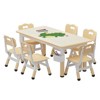 Kids Table and Chair Set - Height Adjustable for Ages 2-10, Graffiti Desktop, Non-Slip Legs - 2 of 4