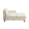 DOMETOUR 2-Piece Modern Beige Lint Couch L-Shaped Sectional Sofa for Living Room - 3 of 4