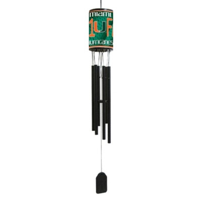 NCAA Wind Chime, #1 Fan with Team Logo - Miami Hurricanes