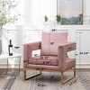 NicBex Polyester Accent Chair,Upholstered Living Room Chairs with Cut-Out Arms and Mid-Height Backrest,Modern Armchair,Accent Chairs for Living Room - 3 of 4