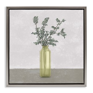 Stupell Industries Plant in Vase Neutral Grey Design, 18" x 18" - 1 of 4