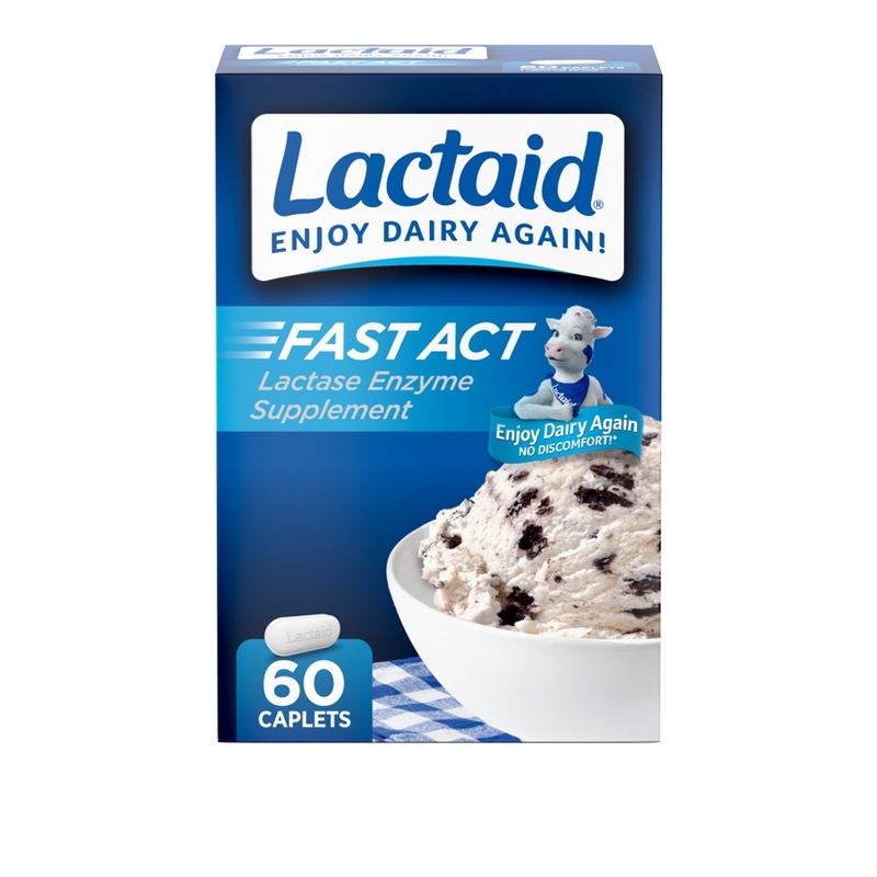 Lactaid Fast Act Lactose Intolerance Caplets - 60pk, 1 of 10