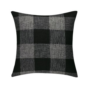 PiccoCasa Cotton Farmhouse Decor Checkers Square Cushion Throw Pillow Covers 1 Pc - 1 of 4