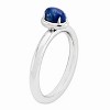 Black Bow Jewelry Sterling Silver Stackable Blue Lapis Ring - 2 of 4