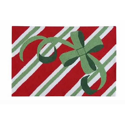 2'x3' Rectangle Hooked Stripe Accent Rug Red - C&F Home