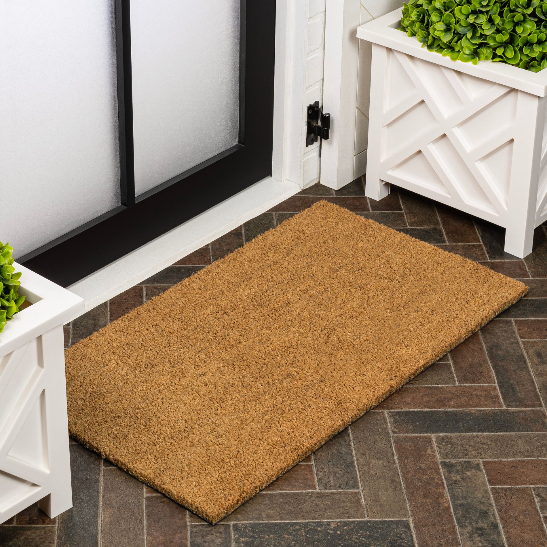 JONATHAN Y Peater Classic Casual Commercial Natural Coir Area Rug