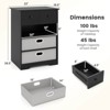 Costway 4-Drawer Dresser Modern Chest Storage Organizer with Open Shelves Anti-Tip Kits White/Black - 3 of 4