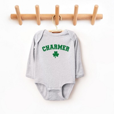 The Juniper Shop Charmer Clover Baby Long Sleeve Bodysuit