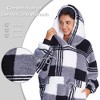 Ultra Long Fleece Blanket Hoodie Sweatshirt for Mens Womens, Full Body Warm Fuzzy Cozy Lounging Pullover, Adult Wearable Blanket, Gift - Catalonia - 3 of 4