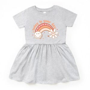 SmileyWorld Today Is Your Day Rainbow  - Toddler Graphic Dress and Infant Dress - 1 of 4