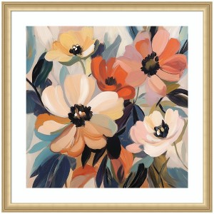 Kate and Laurel Framed Art Garden Bloom Abstract Bouquet III by The Creative Bunch Studio, 26x26, Florence Gold - 1 of 4