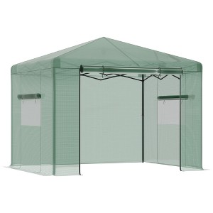 OutsunnyPortable Pop-up Walk-in Greenhouse with Roll-up Door - 1 of 4