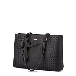 Laptop Tote Bag for Women 15 Inch Waterproof PU Leather Computer Bags for Business Office Work Briefcase - 1 of 4