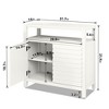 Syemin Decorative Storage Cabinets, 2 Door Storage Cabinet Sideboard, Suitable for Living Room, Entryway and Kitchen Dining Room, - 2 of 4